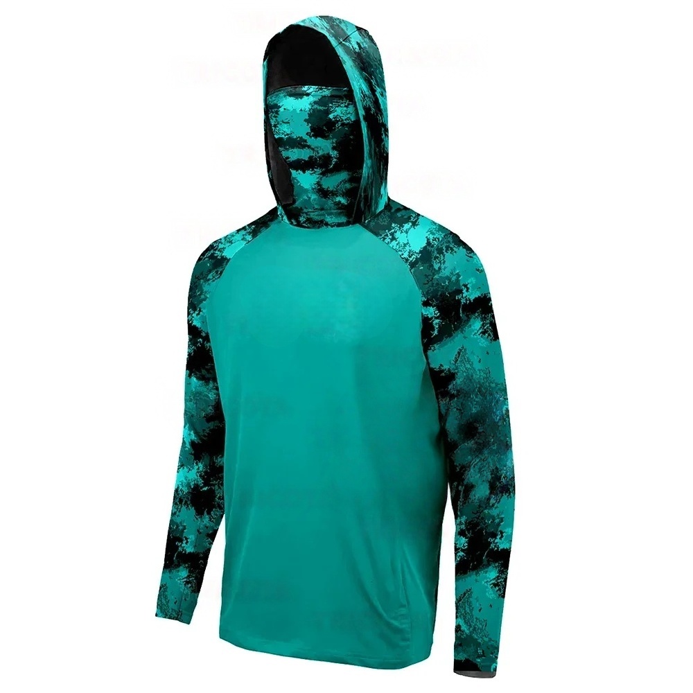 Fishing Shirt Uv Protection - เสื้อตกปลา MALFC สำหรับผู้ชาย เสื้อฮู้ดตกปลา แขนยาว เสื้อยืดตกปลา