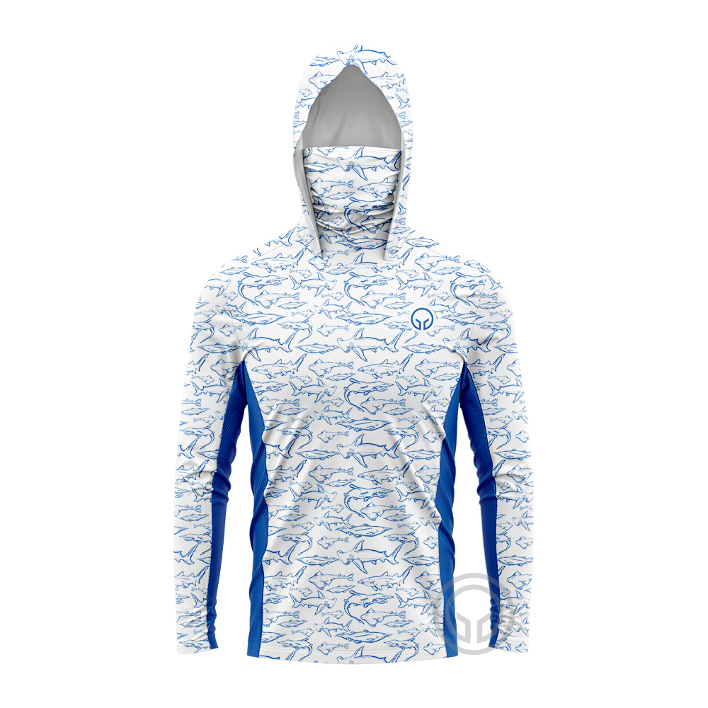 Fishing Hoodie - เสื้อผ้าตกปลาใหม่สำหรับฤดูร้อน เสื้อเจอร์ซีย์แขนยาวสำหรับผู้ชาย เสื้อยืดกันแดดป้องกันรังสียูวี ระบายอากาศได้ดี พร้อมฮู้ดสำหรับตกปลา