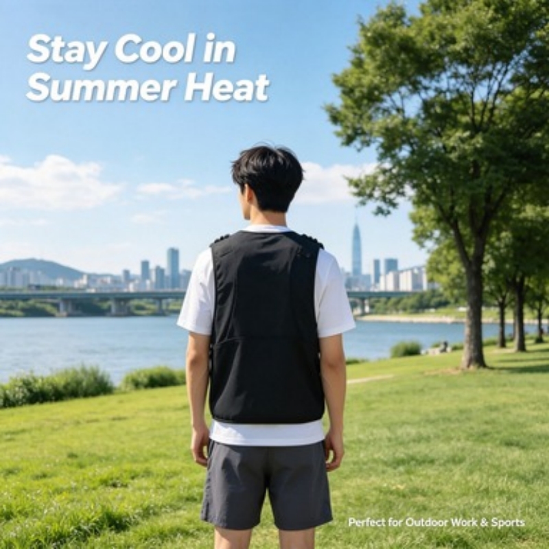 Fishing Vest - เสื้อกั๊กทำความเย็นแบบใช้น้ำพร้อมสายสะพายไหล่ ตาข่ายระบายอากาศ ช่องเปิดด้านข้างสำหรับกีฬากลางแจ้ง แคมป์ปิ้ง เดินป่า ตกปลา