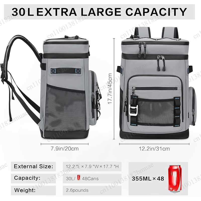 Fishing Bag Waterproof - กระเป๋าเป้กันน้ำสำหรับผู้ชายและผู้หญิง ป้องกันการรั่วซึม เหมาะสำหรับตั้งแคมป์ ชายหาด ตกปลา ปิกนิก