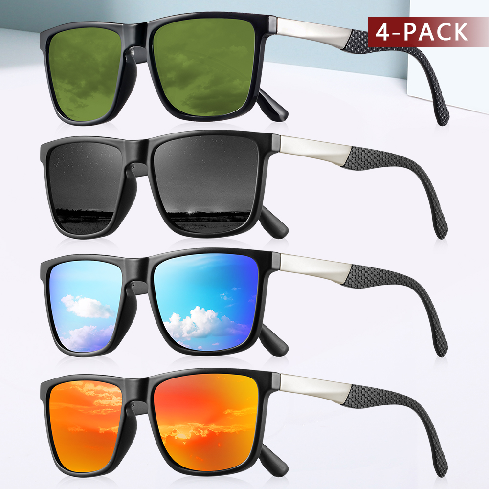 CRIXALIS 4 ชิ้นแว่นตากันแดดโพล - Fishing Sunglasses Polarized บทวิจารณ์และราคา