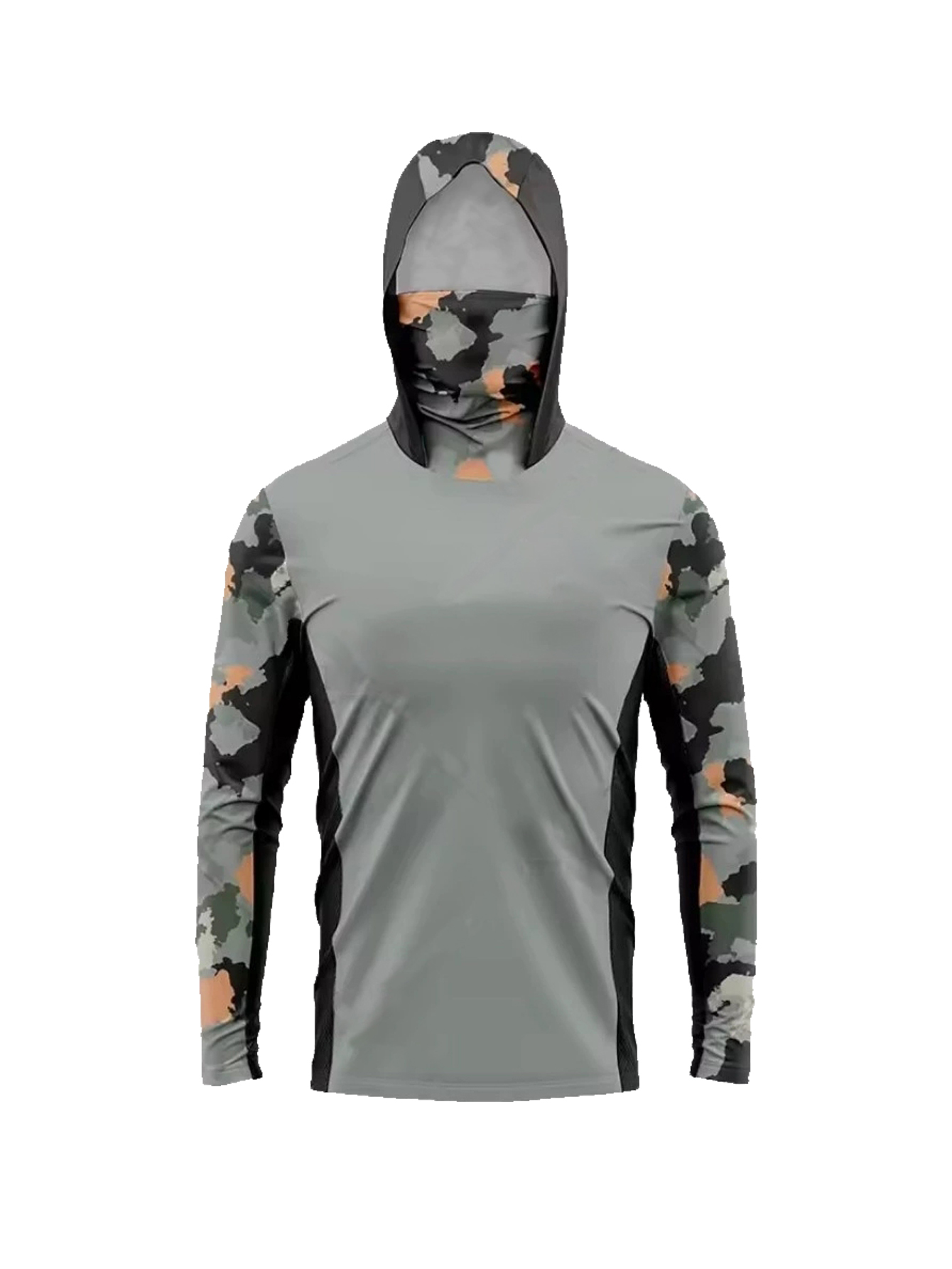 เสื้อฮู้ดตกปลาผู้ชายลายพรางดิจ - Fishing Hoodie บทวิจารณ์และราคา